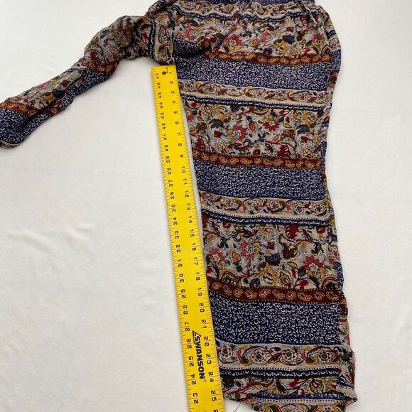 Blue Earth Boho Pants Pull On Lightweight Pockets Multicolor Womens Medium - Picture 8 of 11